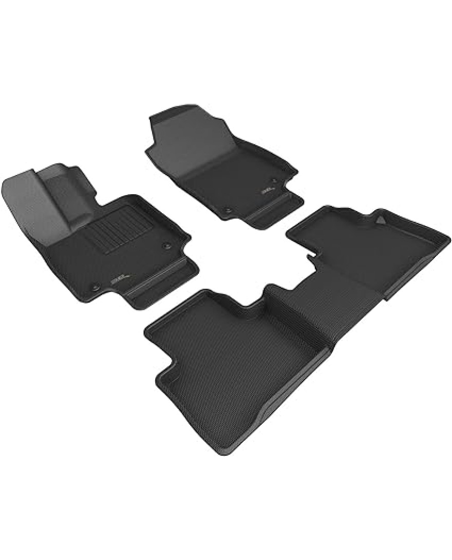 3D MAXpider Custom Fit KAGU Floor Mat | BLACK | Compatible withLEXUS NX 2020 to 2023 | Complete Set