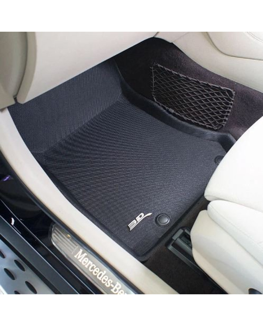 3D Kagu Floor Mat Compatible with  MERCEDES GLC CLASS 2023+ | Set of 3 Pcs | Custom Fit | BLACK