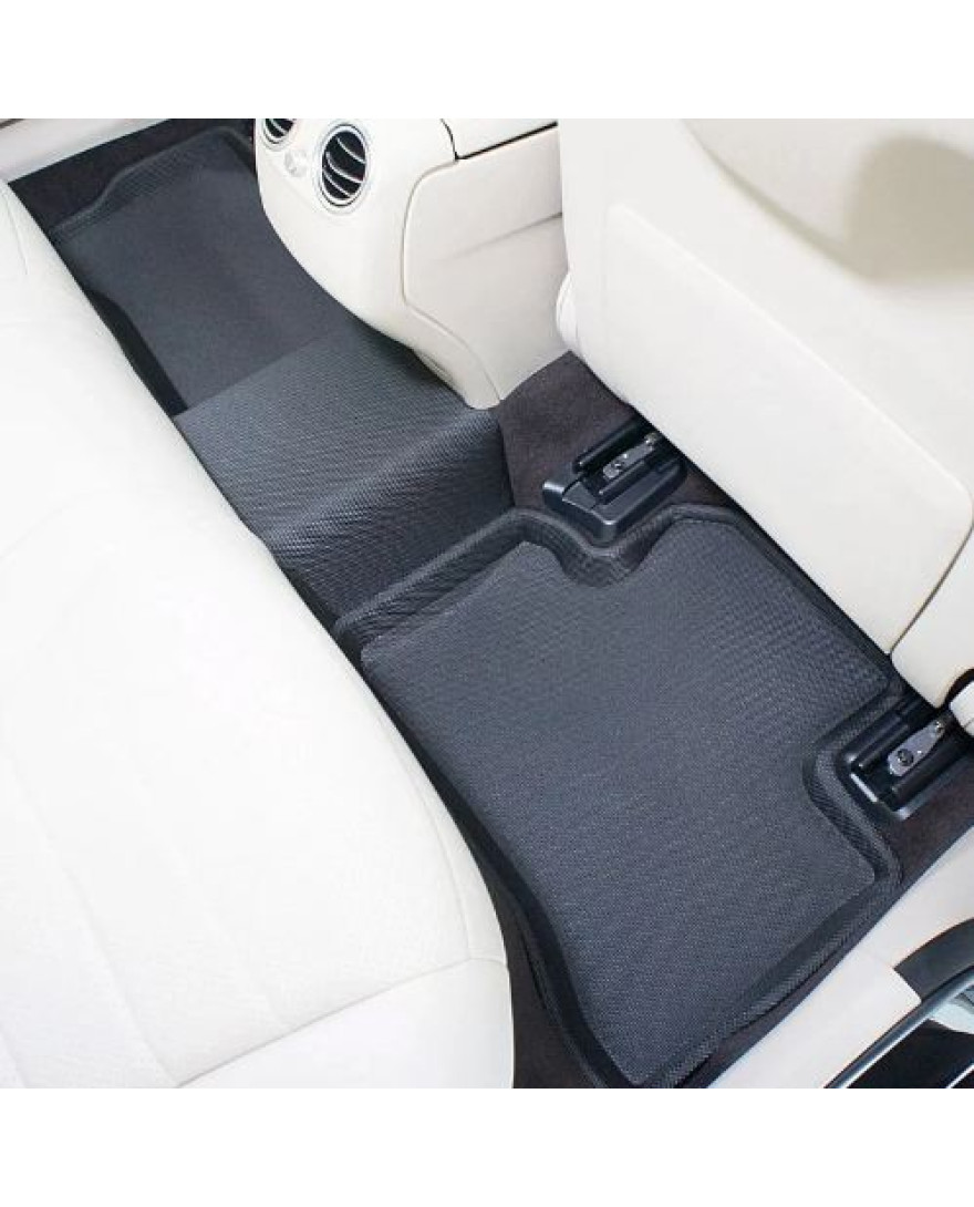 3D Kagu Floor Mat Compatible with  MERCEDES GLC CLASS 2023+ | Set of 3 Pcs | Custom Fit | BLACK