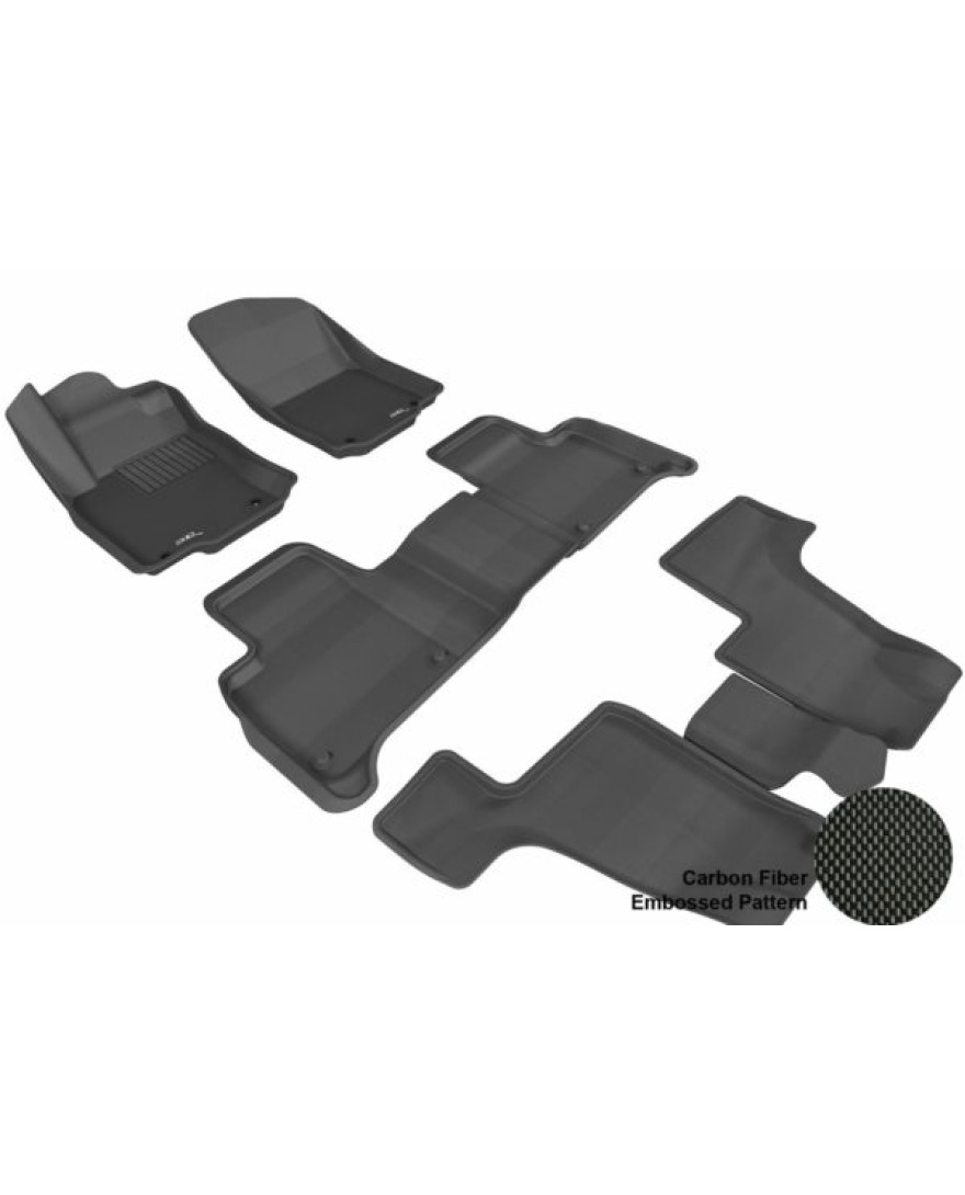 3D MAXpider Custom Fit KAGU Floor Mat | BLACK | Compatible with Mercedes GLS  V167/W167 2019 to PRESENT | Set of 4 Pcs