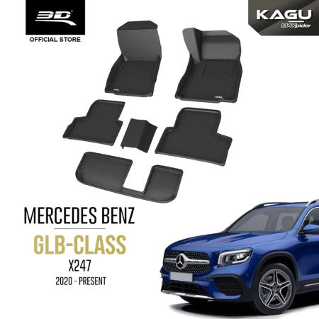 3D Kagu Floor Mat For MERCEDES BENZ GLB X247 2020 to 2023 | Complete Set | Custom Fit | BLACK 3D Kagu Floor Mat For MERCEDES BENZ GLB X247 2020 to 2023 | Complete Set | Custom Fit | BLACK