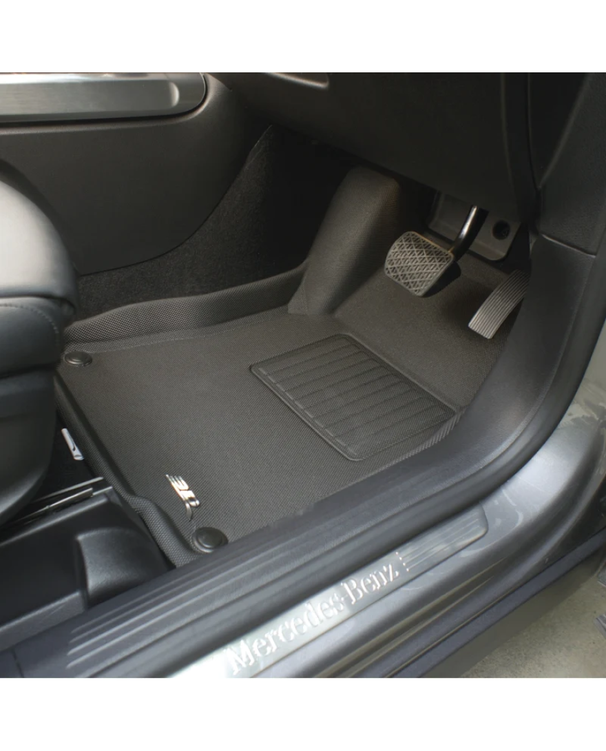 3D Kagu Floor Mat For MERCEDES BENZ GLB X247 2020 to 2023 | Complete Set | Custom Fit | BLACK