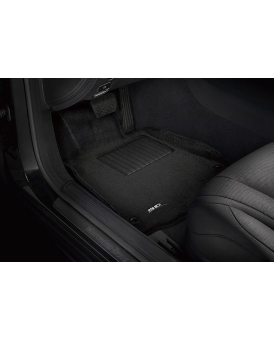 3D MAXpider Custom Fit KAGU Floor Mat | BLACK | Compatible with Mercedes S Class V223 2021 to 2023+ | Set of 3 Pcs