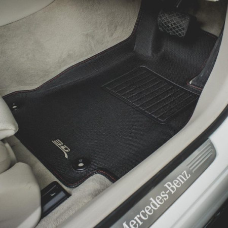 3D Kagu Floor Mat Compatible with  MERCEDES C W206 CLASS 2023+ | Set of 3 Pcs | Custom Fit | BLACK 3D Kagu Floor Mat Compatible with  MERCEDES C W206 CLASS 2023+ | Set of 3 Pcs | Custom Fit | BLACK