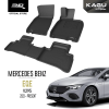 3D Kagu Floor Mat For MERCEDES BENZ EQE V295 2020 to 2023 | Complete Set | Custom Fit | BLACK