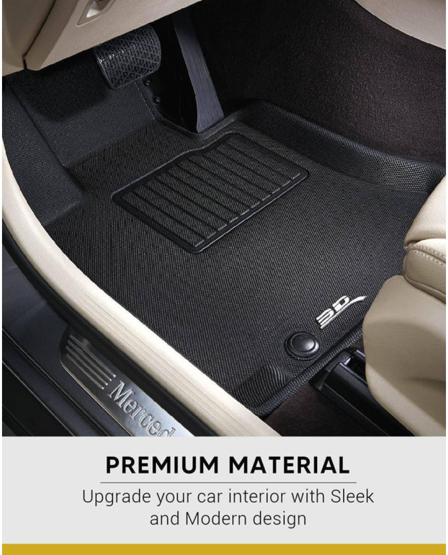 3D Kagu Floor Mat For MERCEDES BENZ EQE V295 2020 to 2023 | Complete Set | Custom Fit | BLACK