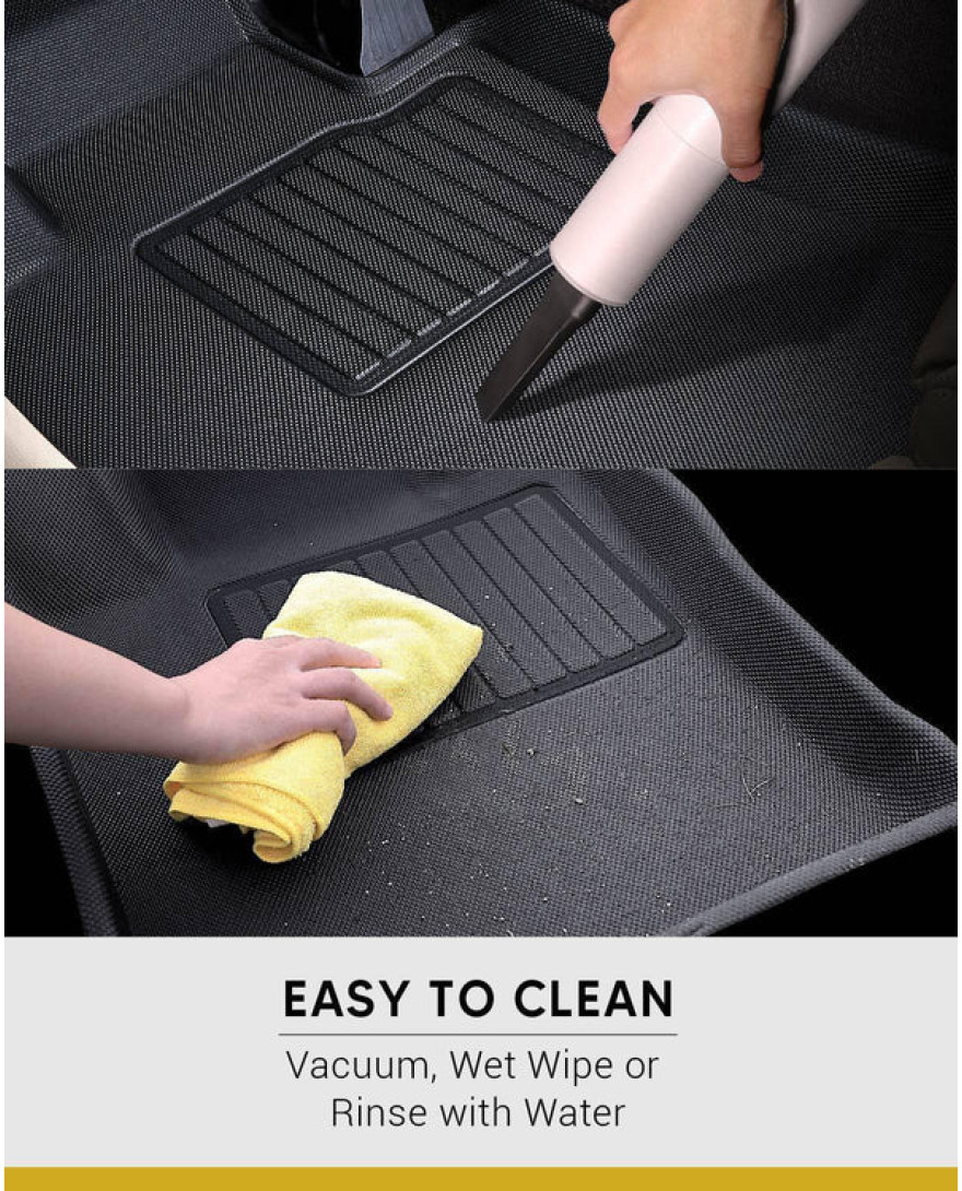 3D Kagu Floor Mat For MERCEDES BENZ EQE V295 2020 to 2023 | Complete Set | Custom Fit | BLACK