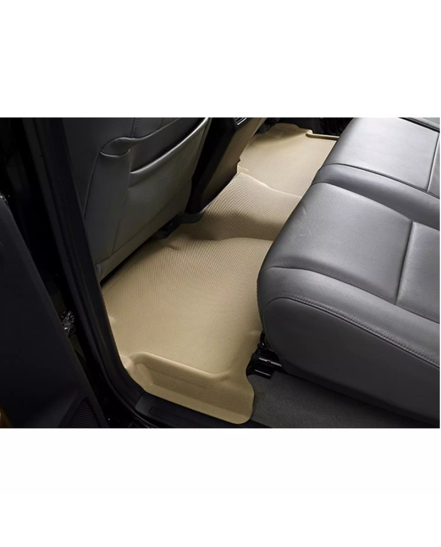 3D Kagu Floor Mat Compatible with MAHINDRA XUV500 2011 to 2016 | Set of 4 Pcs| BEIGE | Custom Fit