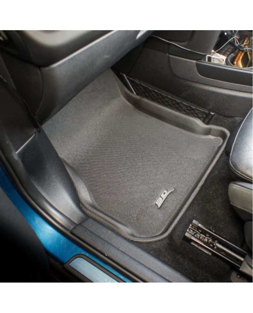 3D Kagu Floor Mat Compatible with  MINI COOPER F56 2014 to 2023+ | Set of 4 Pcs | Custom Fit | BLACK