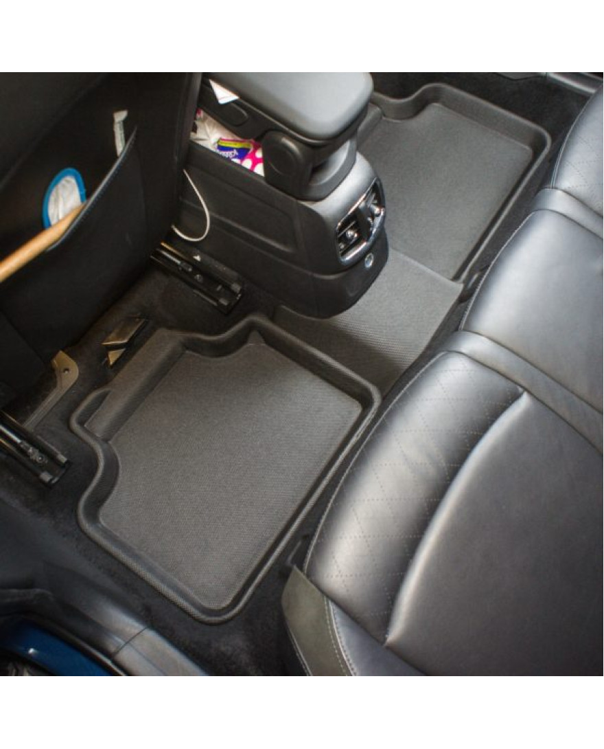 3D Kagu Floor Mat Compatible with  MINI COOPER F56 2014 to 2023+ | Set of 4 Pcs | Custom Fit | BLACK