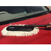 ROGER Car Duster Body Cleaning Brush, Cotton Bristles, Long Handle, black