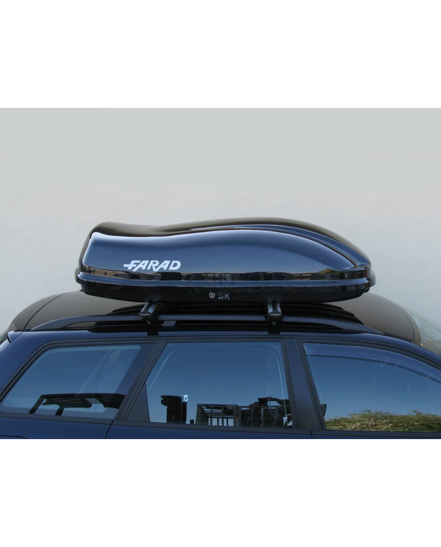 Farad Marlin Black Glossy 400ltr roof Box Suitable for All The Cars