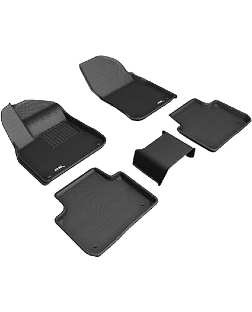 3D MAXpider Custom Fit KAGU Floor Mat | BLACK | Compatible with PORSCHE CAYENNE SUV/COUPE | 9Y0/9Y3 |  2020 to 2023 | Complete Set