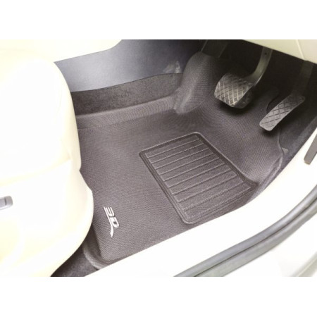 3D Kagu Floor Mat Compatible with  SKODA OCTAVIA 2014 to 2020 | Set of 3 Pcs | Custom Fit | BLACK 3D Kagu Floor Mat Compatible with  SKODA OCTAVIA 2014 to 2020 | Set of 3 Pcs | Custom Fit | BLACK