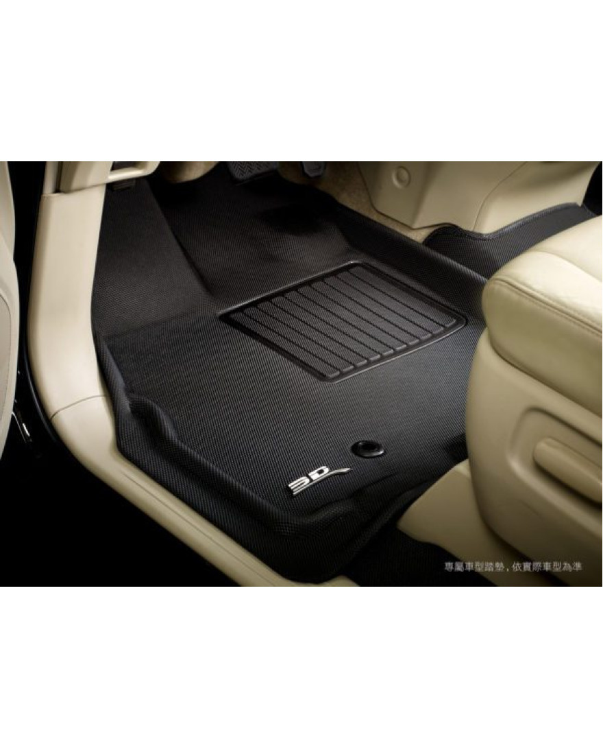 3D MAXpider Custom Fit KAGU Floor Mat | BLACK | Compatible with TATA HARRIER 2019 to Present | Set of 3 Pcs