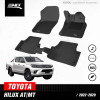 3D Kagu Floor Mat For TOYOTA HILUX AT/MT | 2020 to 2023 | Complete Set | Custom Fit | BLACK