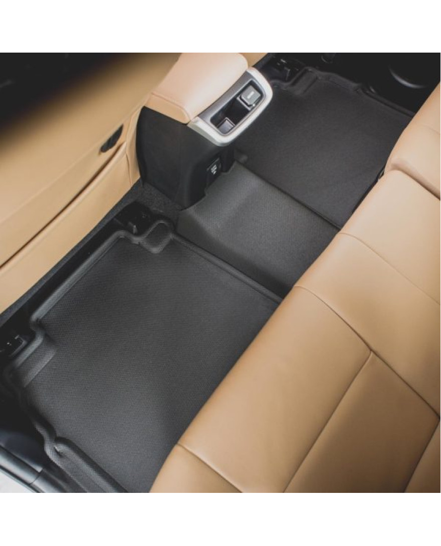 3D Kagu Floor Mat Compatible with TOYOTA INNOVA CRYSTA/ FORTUNER  2016 to Present | Set of 5 Pcs | Custom Fit | BLACK