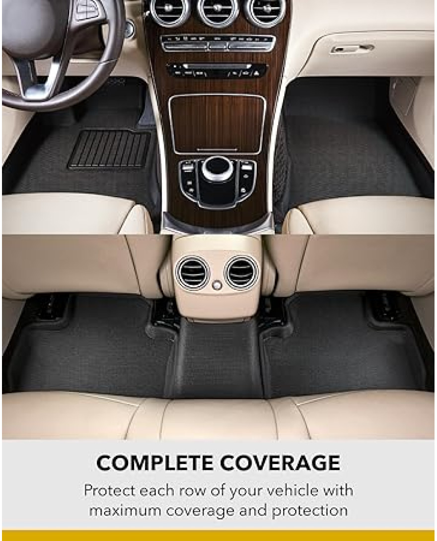 3D  Kagu Floor Mat For VOLVO XC40 RECHARGE 2021 to 2023 | Full Set | Custom Fit | BLACK