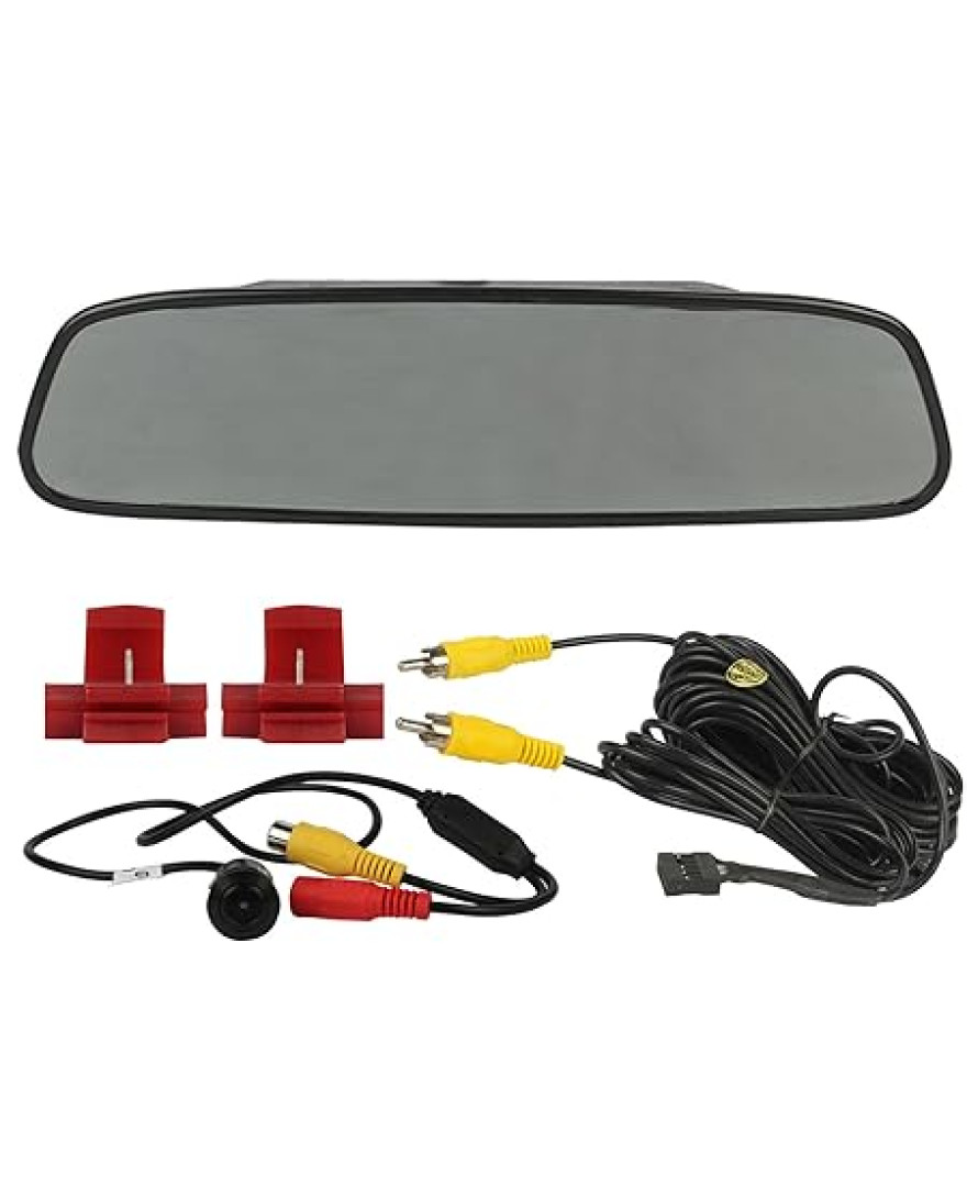 Blackcat Reverse Camera Monitor in Mirror with Bumper Camera, 4.3