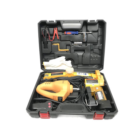 ROGER Electric Car Jackon 12v, Impact Wrench N Air Pump Kit