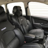 ROGER Driver Seat Cushport Black 1 Piece | Multi Support, Synthetic Leather Seat Cover.