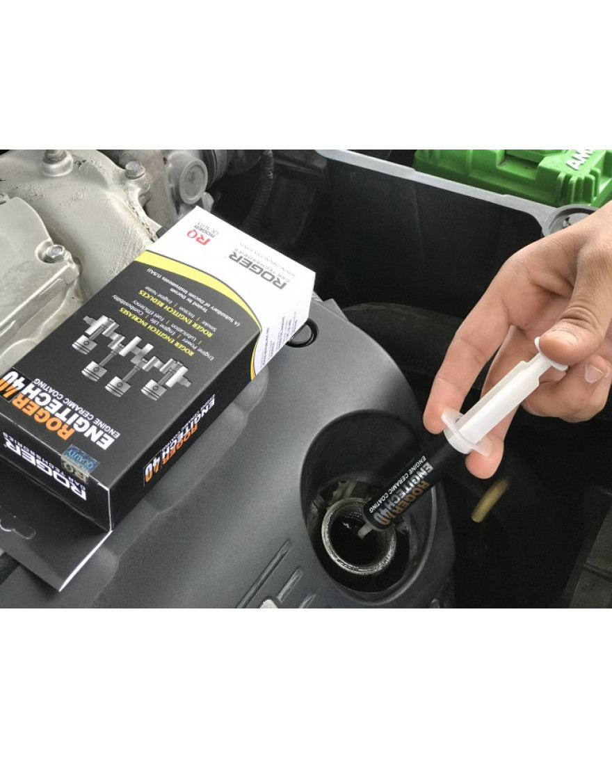 Roger Engitech Nano Ceramic Coating | High Performance Ceramic Engine Oil Additive With Friction Reduction Technology | Enhances Engine Efficiency, Suitable For All Cars