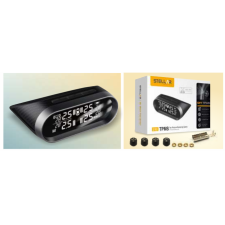 Stellar DIY Solar TPMS for cars with 4 external sensors | S2-4EX Stellar DIY Solar TPMS for cars with 4 external sensors | S2-4EX