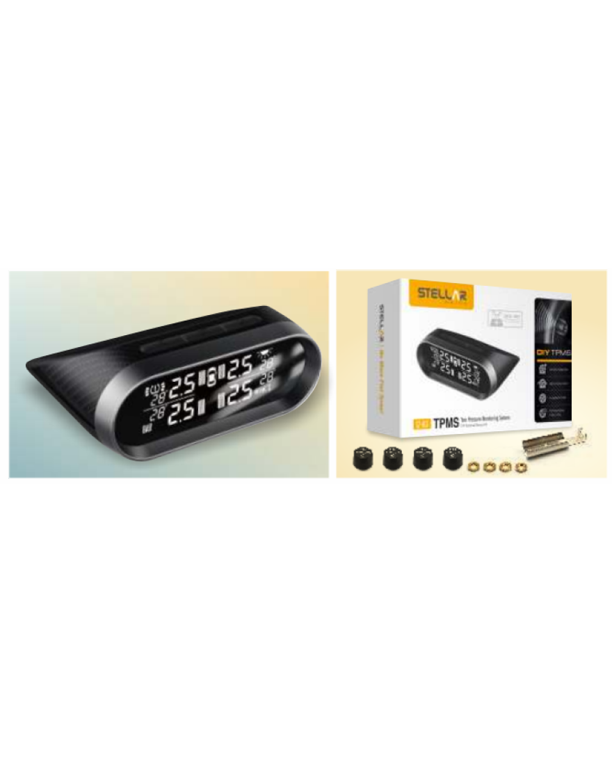 Stellar DIY Solar TPMS for cars with 4 external sensors | S2-4EX