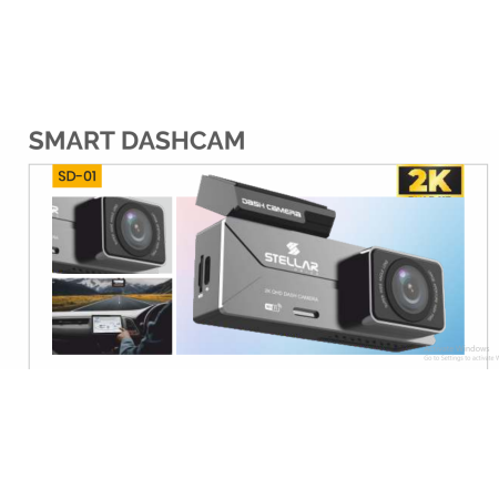 Stellar 2K FRONT HD DASH CAMERA only with 12V Cable | 1.47