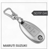 keycare Silver Dust TPU key cover And keychain for Baleno, Ciaz, Ignis, S-Cross, Vitara Brezza 3 Button Smart Key | SDTP 04,DTPKeychain