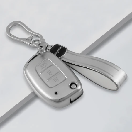 keycare silver dust TPU key cover & keychain for i20, Creta, Venue, Tucson, Alcazar, Verna, Xcent, Grand i10, Aura, Exter flip key | SDTP 10, SDTP Keychain keycare silver dust TPU key cover & keychain for i20, Creta, Venue, Tucson, Alcazar, Verna, Xcent, Grand i10, Aura, Exter flip key | SDTP 10, SDTP Keychain