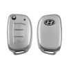 keycare silver dust TPU key cover & keychain for i20, Creta, Venue, Tucson, Alcazar, Verna, Xcent, Grand i10, Aura, Exter flip key | SDTP 10, SDTP Keychain