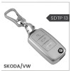 keycare silver dust TPU key cover And keychain for Virtus, Tiguan, Taigun, Jetta, Slavia, Kodiaq, Kushaq, Karoq, Octavia flip key | SDTP 13, SDTP Keychain
