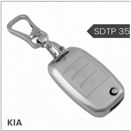 keycare Silver Dust TPU key cover And keychain for Seltos, Sonet, Carens 3 Button Flip key | SDTP 35,SDTP Keychain keycare Silver Dust TPU key cover And keychain for Seltos, Sonet, Carens 3 Button Flip key | SDTP 35,SDTP Keychain