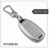 keycare Silver Dust TPU Key Cover And keychain for Hyundai i20, Verna, Kona 4 Button Smart Key | SDTP 60, SDTPKeychain