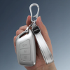 keycare Silver Dust TPU key cover And keychain for MG Hector smart key | SDTP 64, SDTP Keychain
