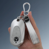 keycare silver dust TPU key cover And keychain for S-Class G-Class E-Class 2022 Onwards 3 Button Smart Key | SDTP 71, SDTP Keychain