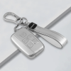 keycare silver dust TPU key cover & keychain for Jaguar XF XJ XE F-PACE F-Type, Range Rover Evoque Velar Discovery LR4, Land Rover Sport 5 button smart key | SDTP 72, SDTP Keychain