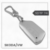 keycare silver dust TPU key cover And keychain for Octavia 2021 onwards smart key | SDTP 74, SDTPKeychain