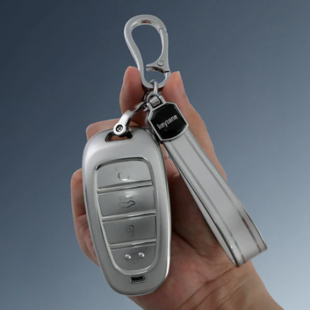 keycare silver dust TPU key cover And keychain for Tucson 4 button smart key | SDTP 75, SDTP Keychain keycare silver dust TPU key cover And keychain for Tucson 4 button smart key | SDTP 75, SDTP Keychain