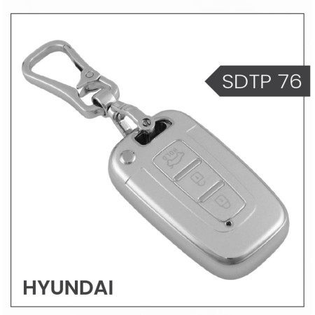 keycare Silver Dust TPU key cover And keychain for i20, Verna, Elantra old 3 button smart key | SDTP 76,SDTPKeychain keycare Silver Dust TPU key cover And keychain for i20, Verna, Elantra old 3 button smart key | SDTP 76,SDTPKeychain