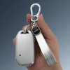 keycare Silver Dust TPU key cover And keychain for Seltos, Sonet 2023 onwards 3 button smart key | SDTP 79, SDTP Keychain
