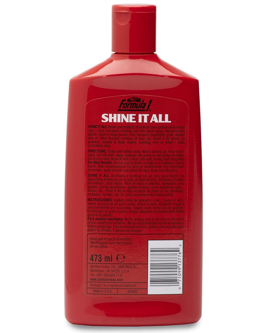 Formula 1 Shine It All Total Auto Polish And Sealant | for all exterior auto surfaces | 613776