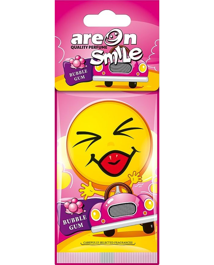Areon Smile Dry Car BUBBLE GUM Hanging Perfume