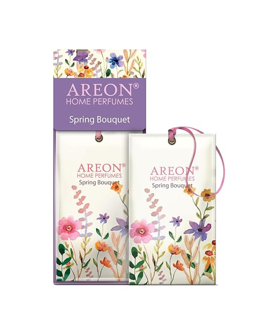 Areon Sachet Perfume Spring Bouquet- Air Freshener for Home & Office | Refresh Every Interior - Car, Office Or Your Home| Eliminate Odors and Refresh The Air