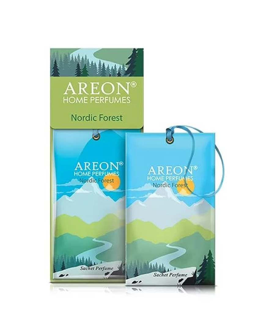 Areon Sachet Perfume Nordic Forest- Air Freshener for Home & Office | Refresh Every Interior - Car, Office Or Your Home| Eliminate Odors and Refresh The Air