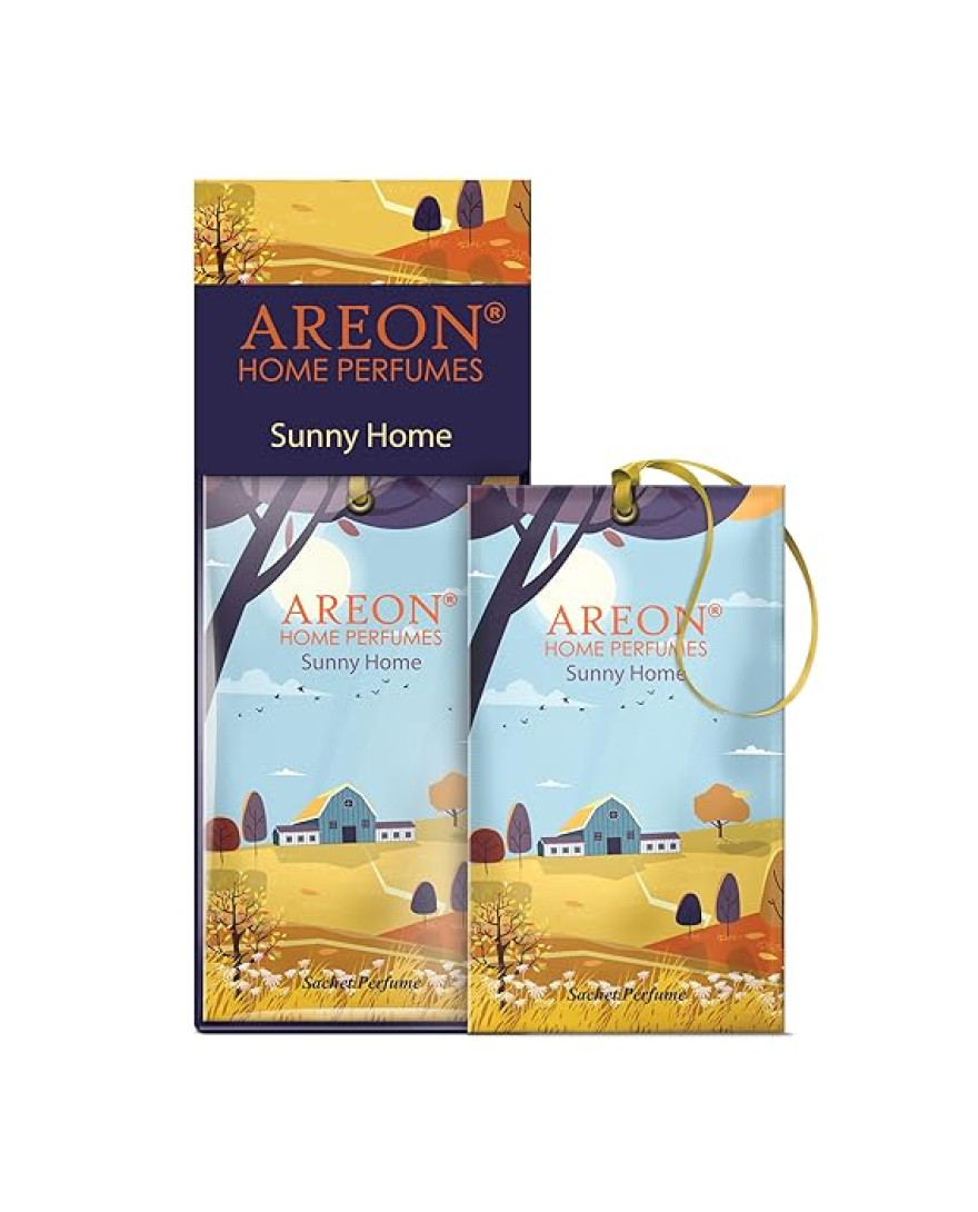 Areon Sachet Perfume Sunny Home- Air Freshener for Home & Office | Refresh Every Interior - Car, Office Or Your Home| Eliminate Odors and Refresh The Air