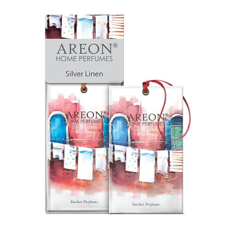 Areon Sachet Perfume Silver Linen- Air Freshener for Home & Office | Refresh Every Interior - Car, Office Or Your Home| Eliminate Odors and Refresh The Air Areon Sachet Perfume Silver Linen- Air Freshener for Home & Office | Refresh Every Interior - Car, Office Or Your Home| Eliminate Odors and Refresh The Air