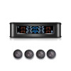 ROGER TPMS SQE285 – Wireless Tire Pressure Monitoring System with 4 Internal Sensors, Solar & USB Charging, LCD Color Display, and Sound Alarm