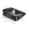 ROGER TPMS SQE285 – Wireless Tire Pressure Monitoring System with 4 Internal Sensors, Solar & USB Charging, LCD Color Display, and Sound Alarm